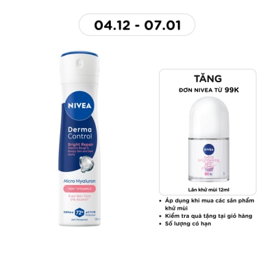 NIVEA Xịt Ngăn Mùi Nivea Derma Brepair Dưỡng Sáng Đều Màu 50ml