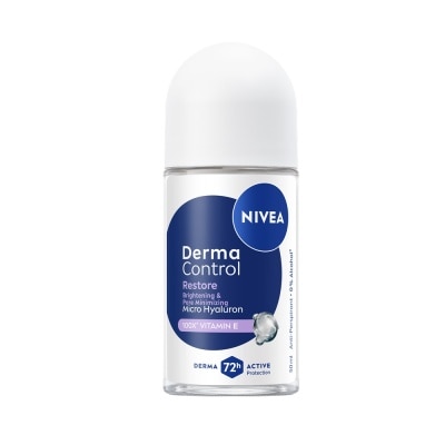 NIVEA - Lăn Ngăn Mùi Nivea Derma Control Restore Roll On Dưỡng Sáng Mềm Mịn 50ml