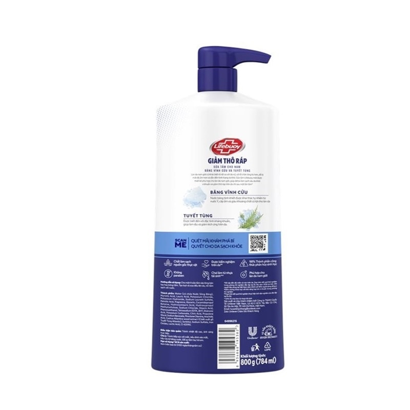 Sữa Tắm Cho Nam Lifebuoy Băng Vĩnh Cửu & Tuyết Tùng 800g