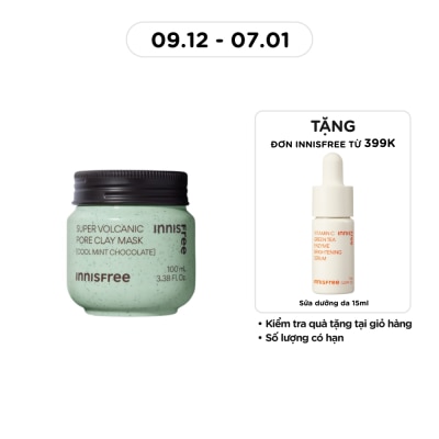 INNISFREE Mặt Nạ Đất Sét innisfree Super Volcanic Pore Clay Mask [Cool Mint Chocolate] 100ml