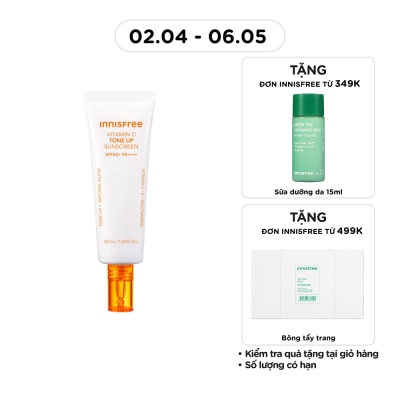 INNISFREE - Kem Chống Nắng Nâng Tông innisfree Vitamin C Tone Up Sunscreen SPF50+ PA++++ 50ml