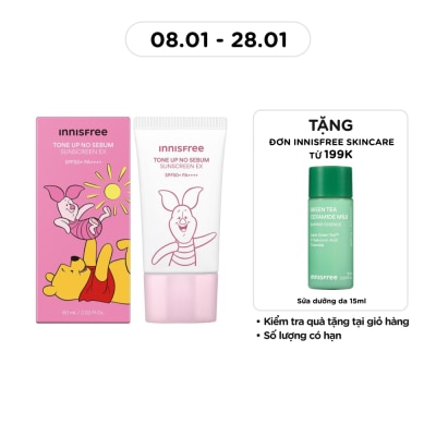 INNISFREE Kem Chống Nắng Nâng Tông innisfree Tone Up No Sebum Sunscreen EX SPF50+ PA++++ 60ml [PhiênbảnDISNEY]