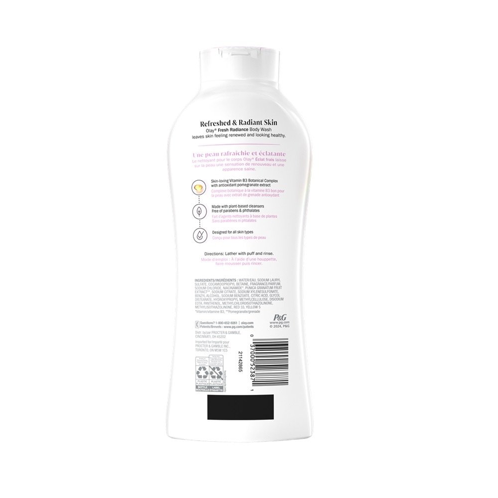 Fresh Outlast Notes Of Rose Water & Sweet Nectar Body Wash 650ml