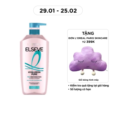 L'OREAL PARIS Dầu Xả L'oreal Elseve Hyaluron Pure 72H Rehydrating Conditioner 375ml