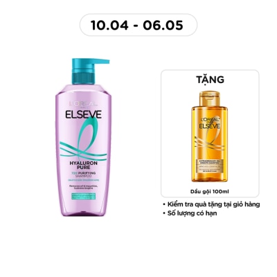L'OREAL PARIS - Dầu Gội L'oreal Elseve Hyaluron Pure 72H Purifying Shampoo 620ml
