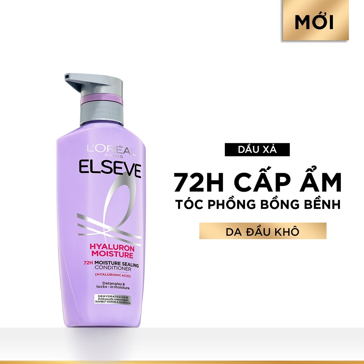 Dầu Xả L'oreal Elseve Hyaluron Moisture 72H Moisture Sealing Conditioner 375ml
