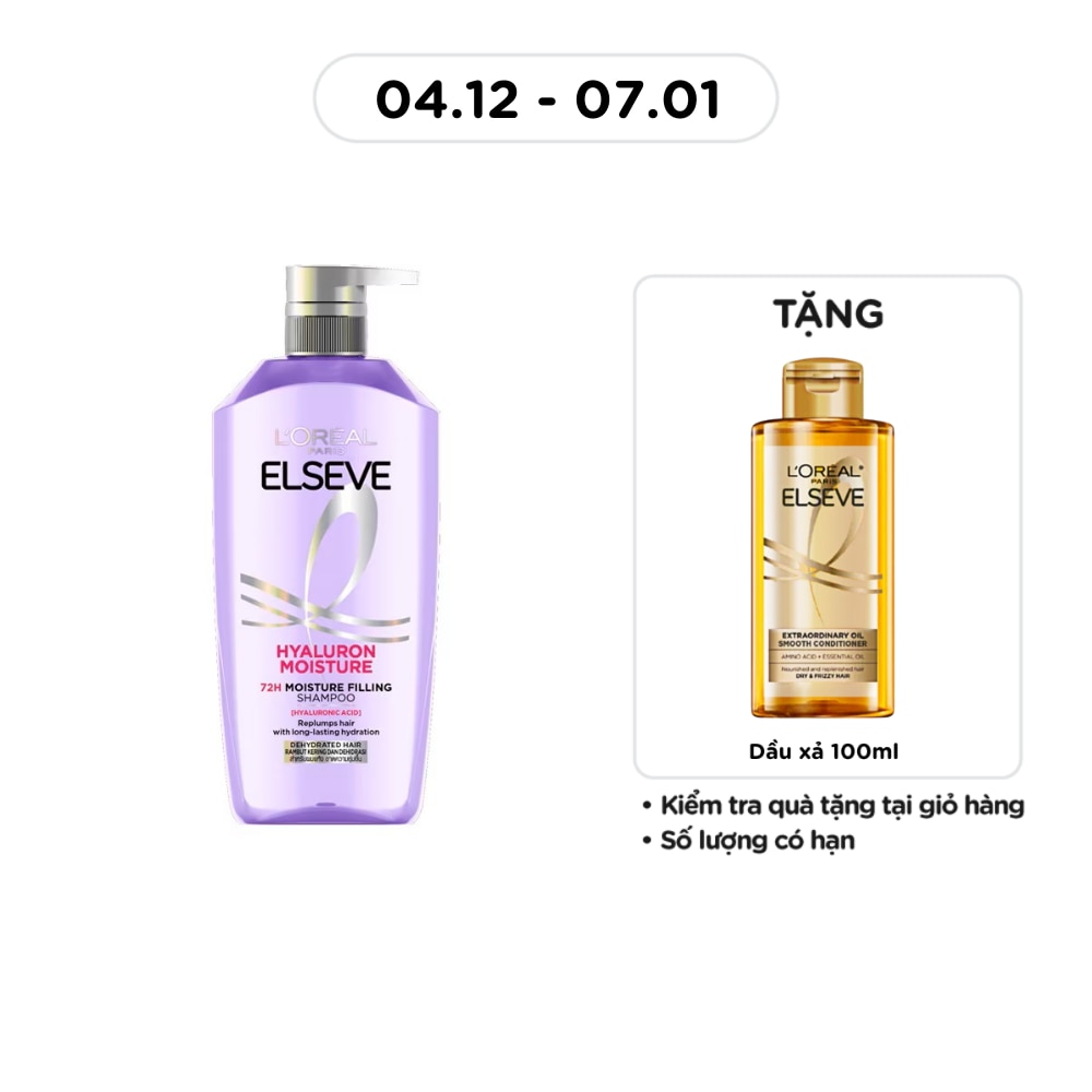 Elseve Hyaluron Moisture 72H Moisture Filling Shampoo 620ml