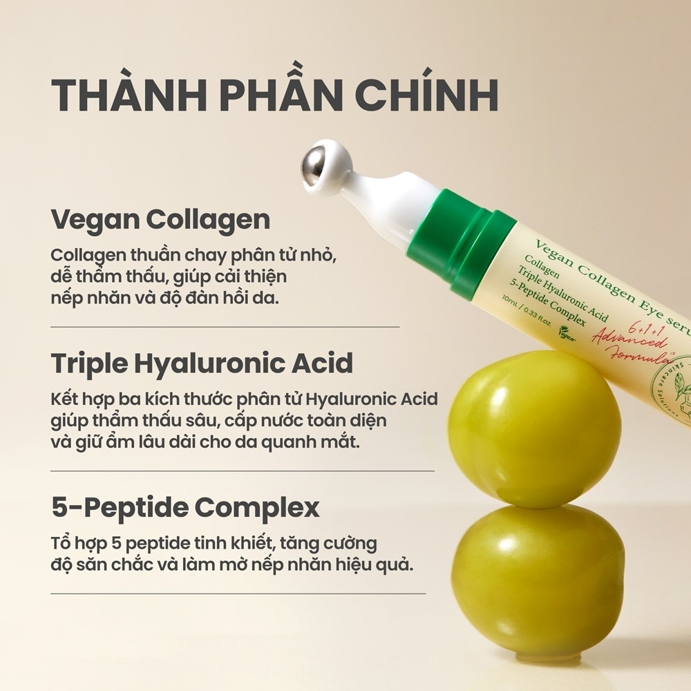 Tinh Chất Dưỡng Mắt Axis-Y Vegan Collagen Eye Serum 10ml