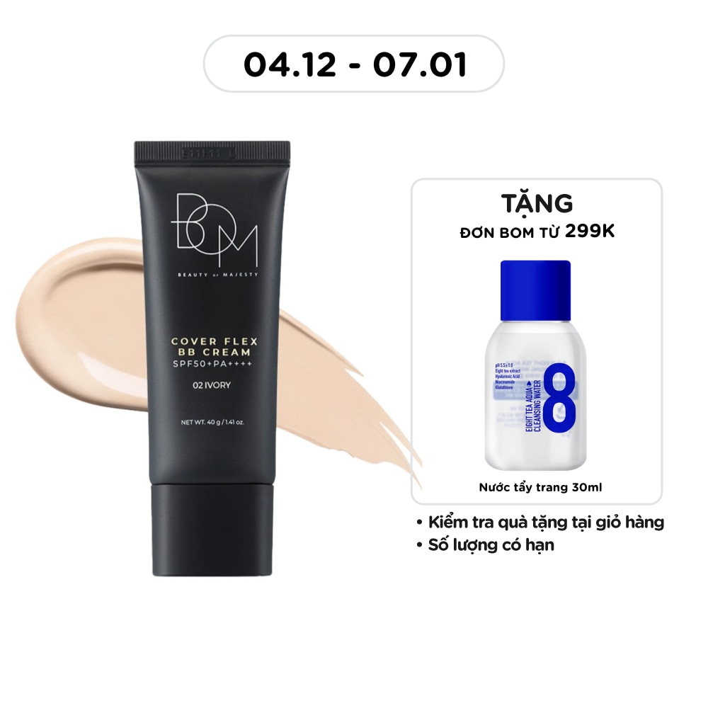 Cover Flex BB Cream SPF50+PA++++ 40g .#02 Ivory