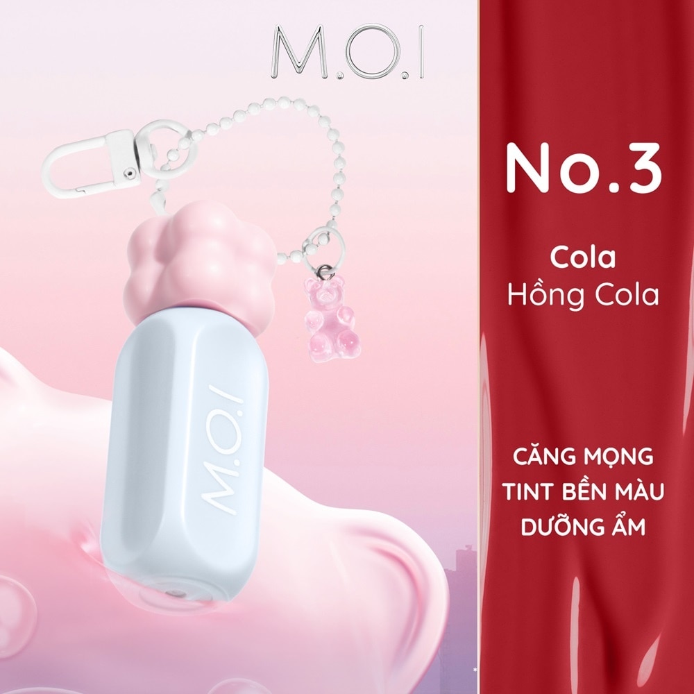 Son Kem Bóng M.O.I - Gummy Lip Tint 3g .#03 Cola - Hồng Cola