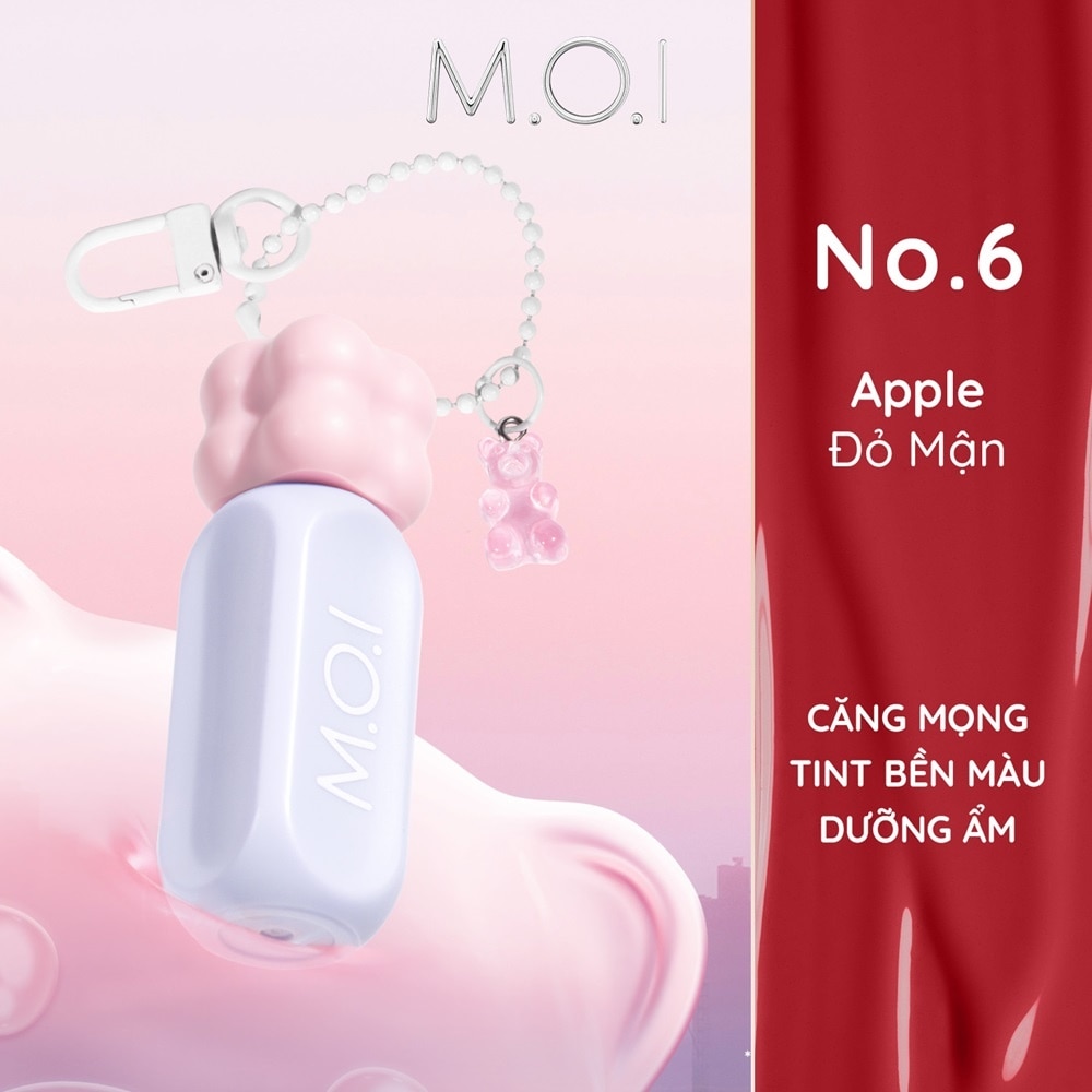Son Kem Bóng M.O.I - Gummy Lip Tint 3g .#06 Apple - Đỏ Mận