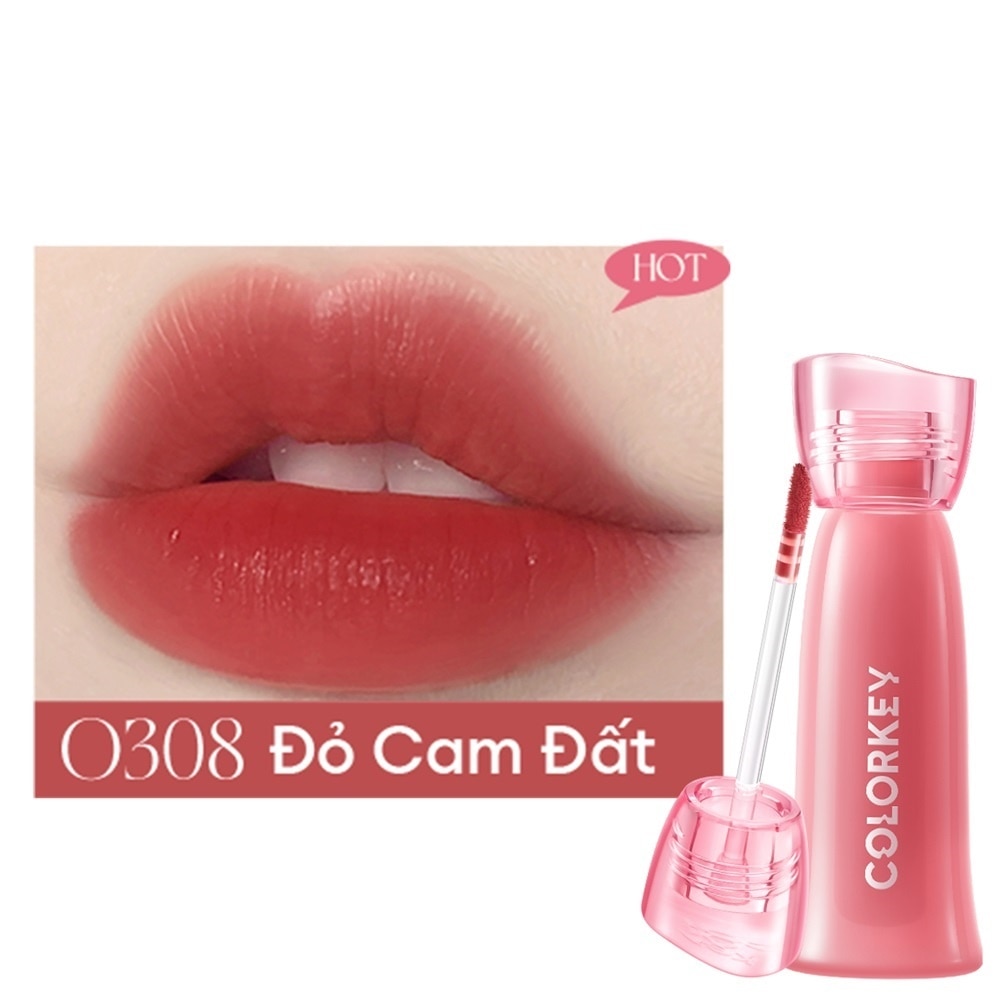 Son Bóng Colorkey Soft Matte Water Tint 2.5g .#O308 Đỏ Cam Đất