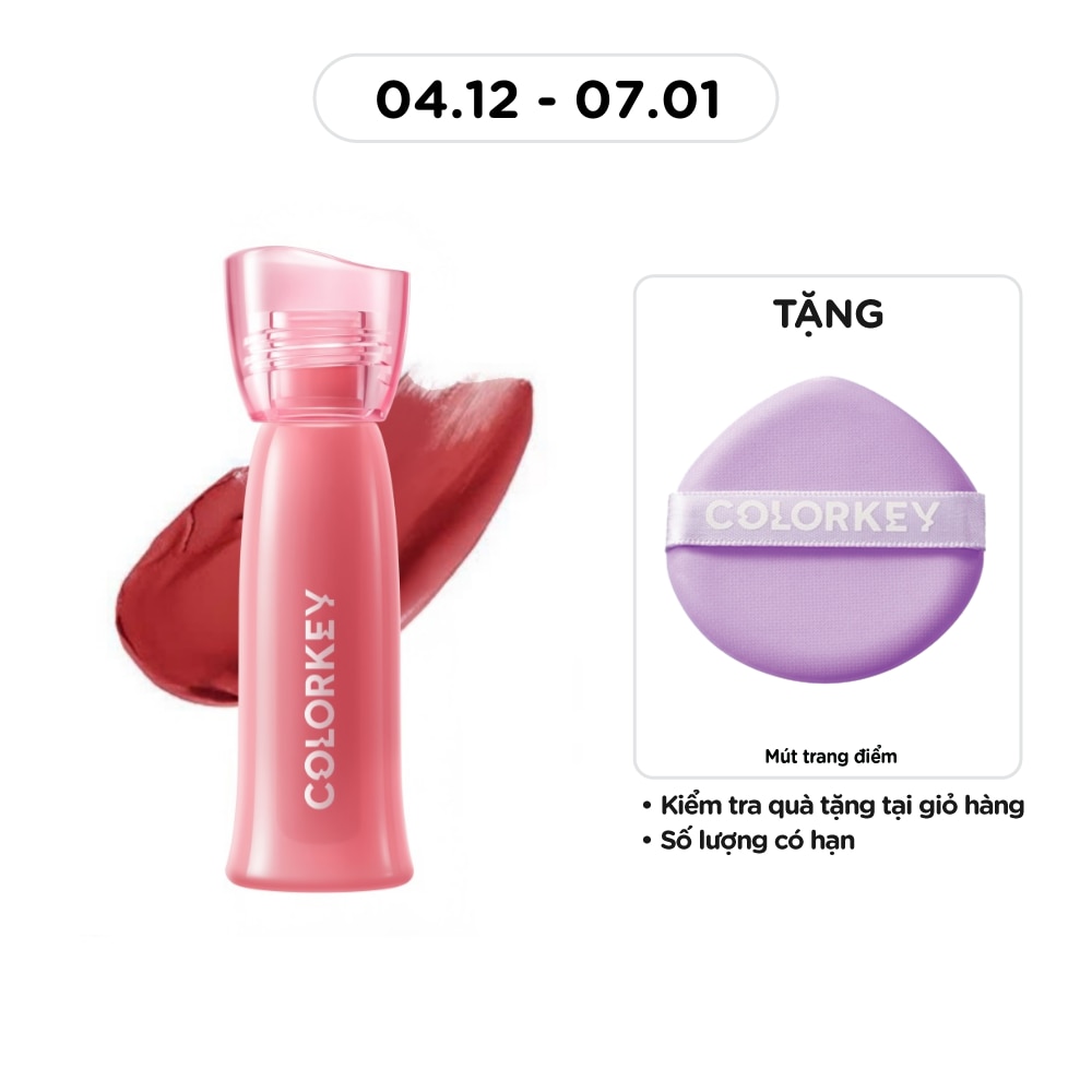 Son Bóng Colorkey Soft Matte Water Tint 2.5g .#O308 Đỏ Cam Đất