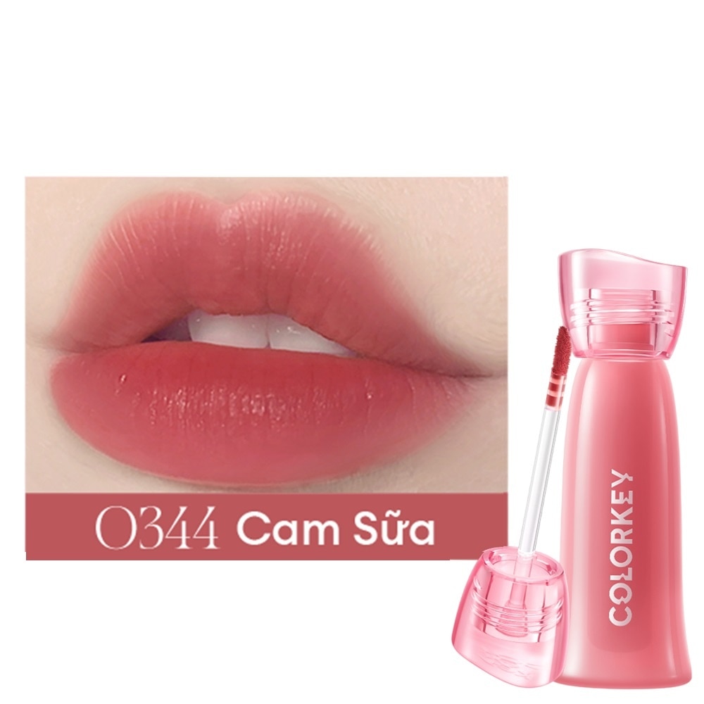 Son Bóng Colorkey Soft Matte Water Tint 2.5g .#O344 Cam Sữa