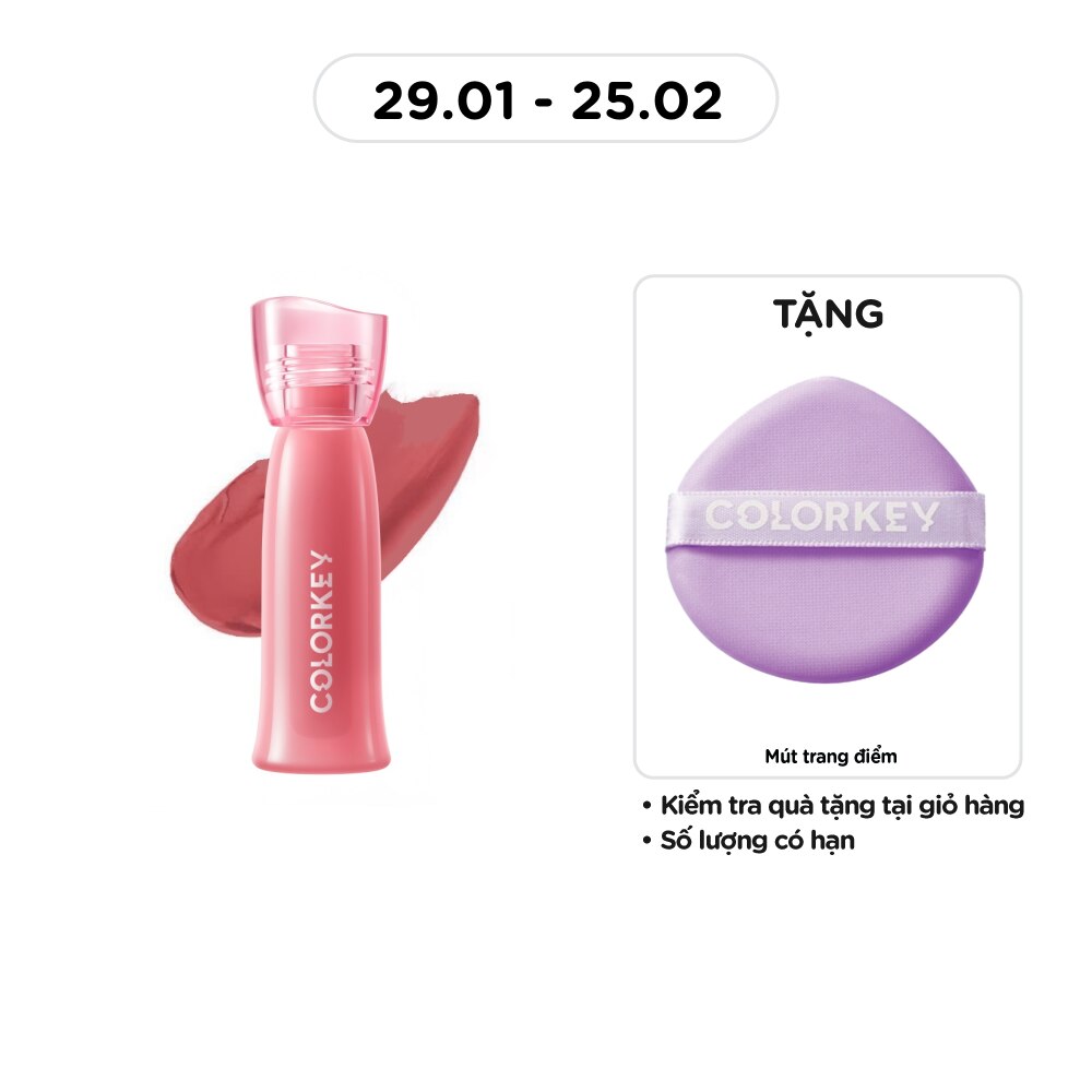 Son Bóng Colorkey Soft Matte Water Tint 2.5g .#P307 Cánh Hồng Khô