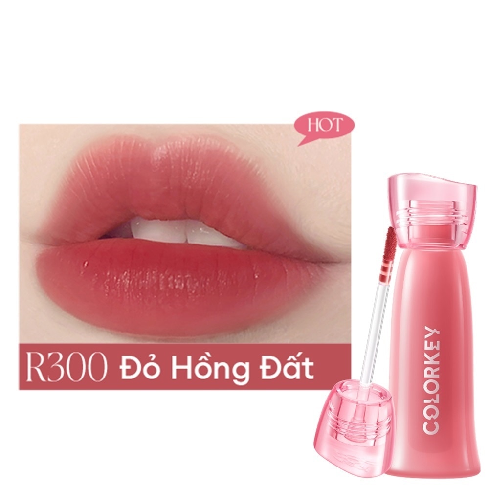 Son Bóng Colorkey Soft Matte Water Tint 2.5g .#R300 Đỏ Hồng Đất