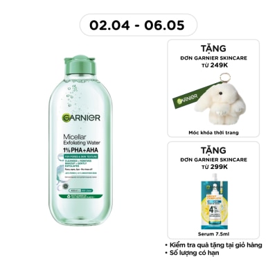 GARNIER - Nước Tẩy Trang Làm Sạch Tế Bào Da Chết Garnier Micellar Exfoliating Water 400ml