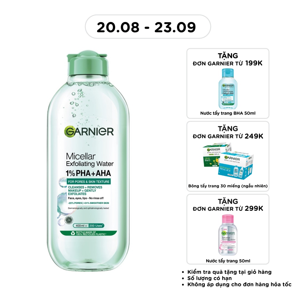 Nước Tẩy Trang Làm Sạch Tế Bào Da Chết Garnier Micellar Exfoliating Water 400ml image