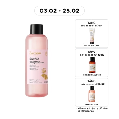 COCOON Nước Tẩy Trang Cocoon Sen Hậu Giang 500ml