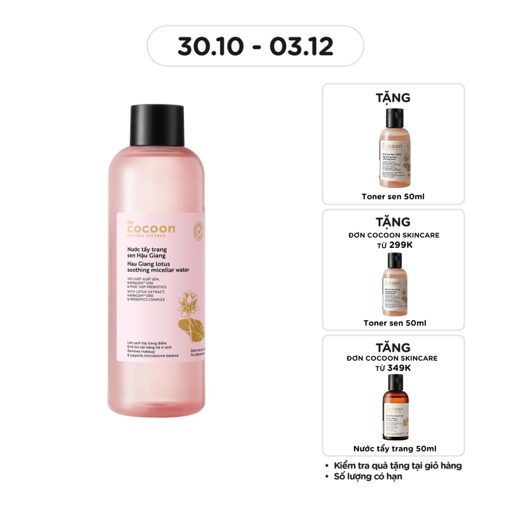 Nước Tẩy Trang Cocoon Sen Hậu Giang 500ml