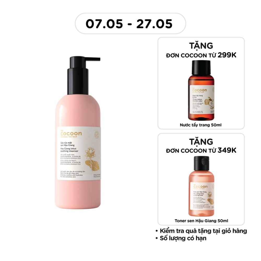 Sữa Rửa Mặt Cocoon Sen Hậu Giang 310ml