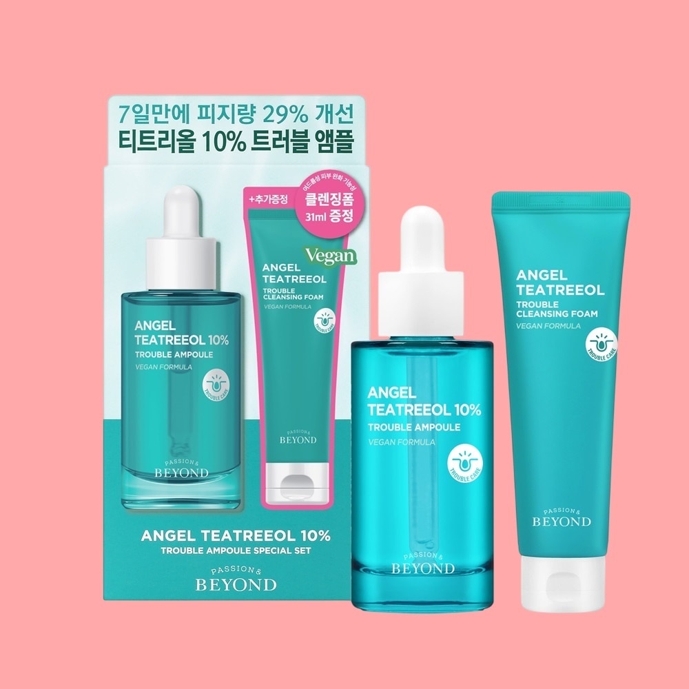 Combo (Angel Teatreeol 10% Trouble Ampoule 50ml+ Angel Teatreeol Cleansing Foam 31ml) image