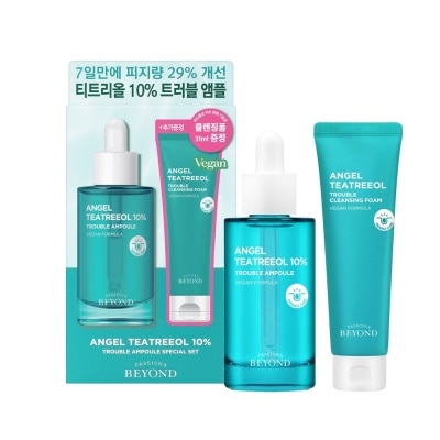 BEYOND Combo Beyond (Tinh Chất Angel Teatreeol 10% Trouble Ampoule 50ml + Sữa Rửa Mặt 31ml)