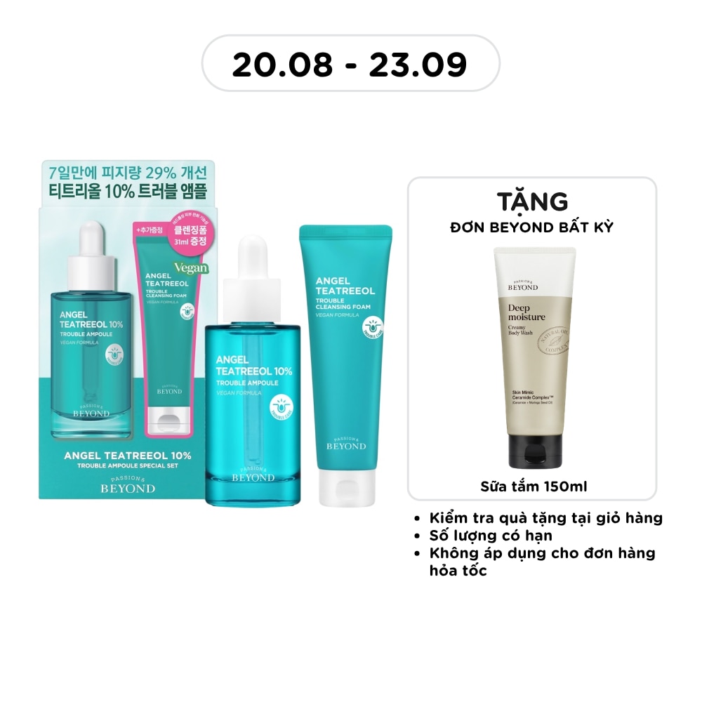 Combo Beyond (Tinh Chất Angel Teatreeol 10% Trouble Ampoule 50ml + Sữa Rửa Mặt 31ml) image