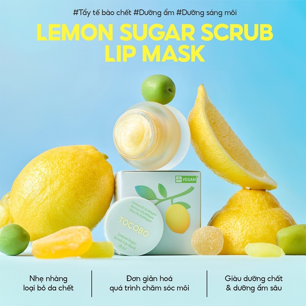Tocobo Lemon Sugar Srub Lip Mask 20ml