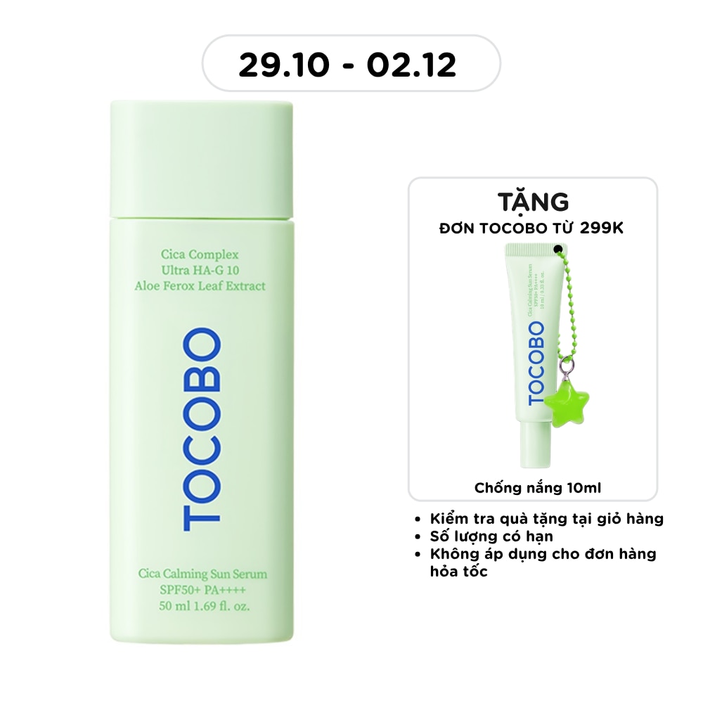 Tinh Chất Chống Nắng Tocobo CiCa Calming Sun Serum SPF50+ PA++++ 50ml