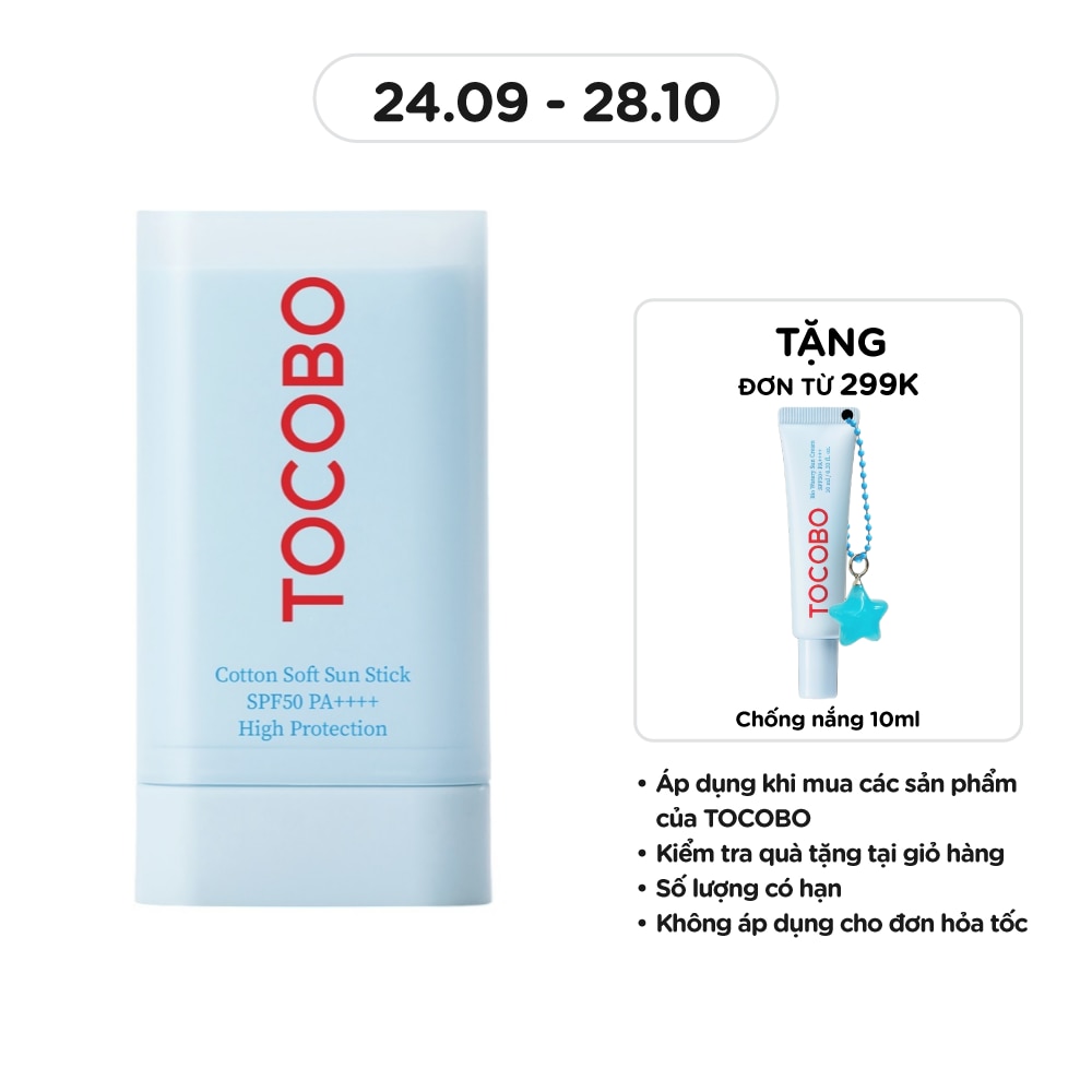 Thanh Lăn Chống Nắng Tocobo Cotton Soft Sun Stick SPF50 PA++++ 19g image