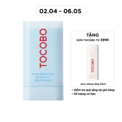 TOCOBO - Thanh Lăn Chống Nắng Tocobo Cotton Soft Sun Stick SPF50 PA++++ 19g