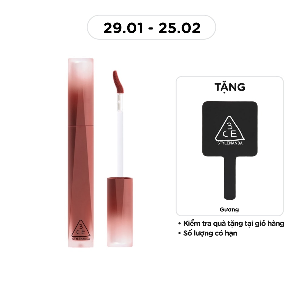 Son Kem 3CE Velvet Lip Tint Plush 4g .#02 Taupe
