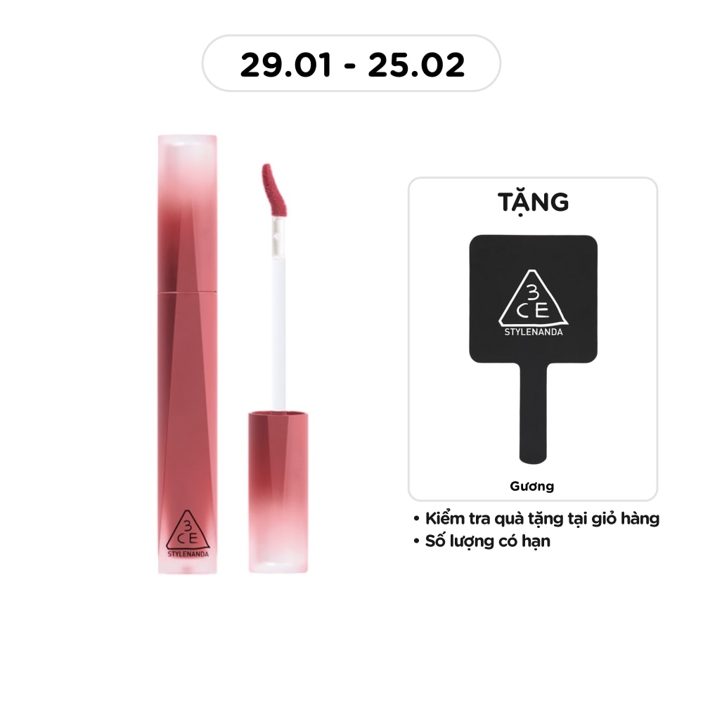 Son Kem 3CE Velvet Lip Tint Plush 4g .#21 Heated