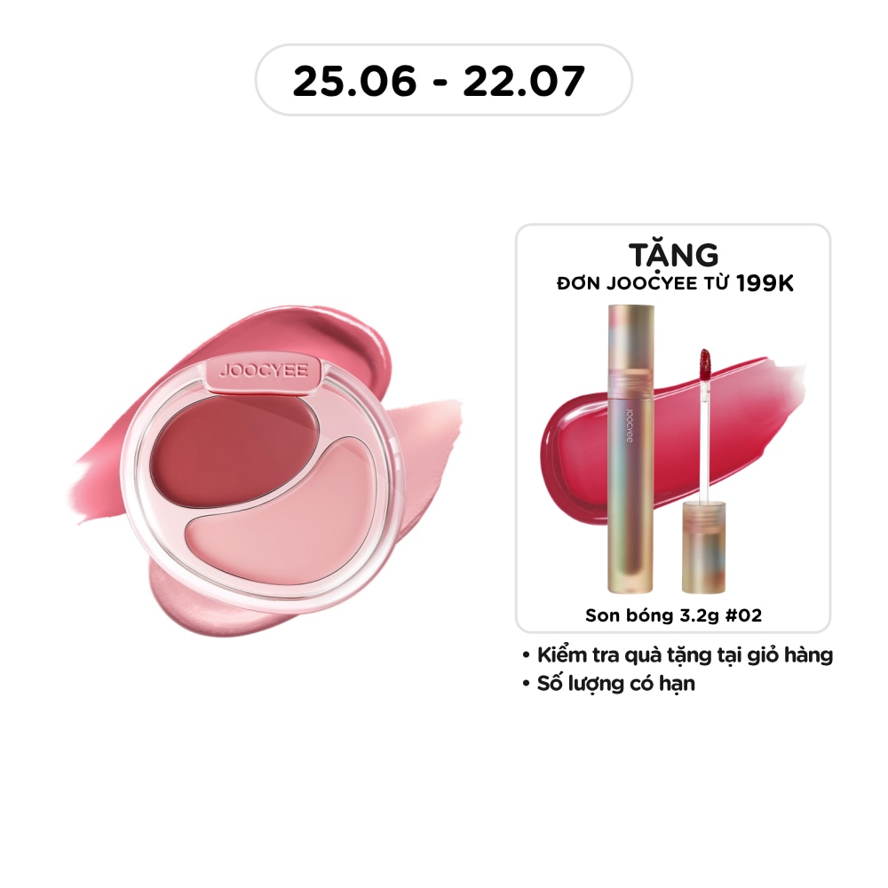 Má Hồng Kem 2 Màu Joocyee Cream Blush Duo 7g .#G252 Gray Pink