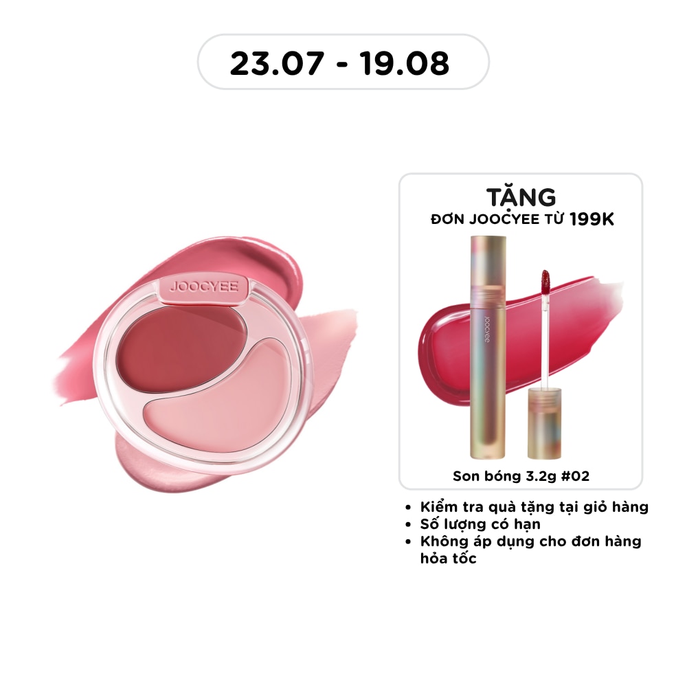Má Hồng Kem 2 Màu Joocyee Cream Blush Duo 7g .#G252 Gray Pink