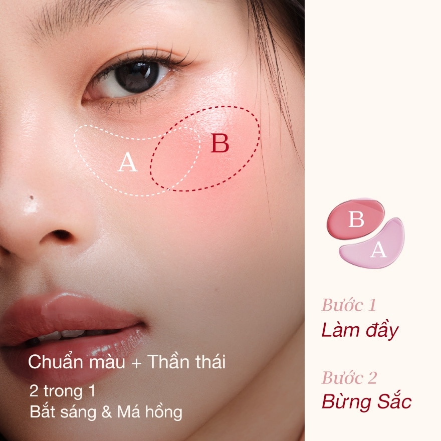 Cream Blush Duo 7g .#M255 White Peach image