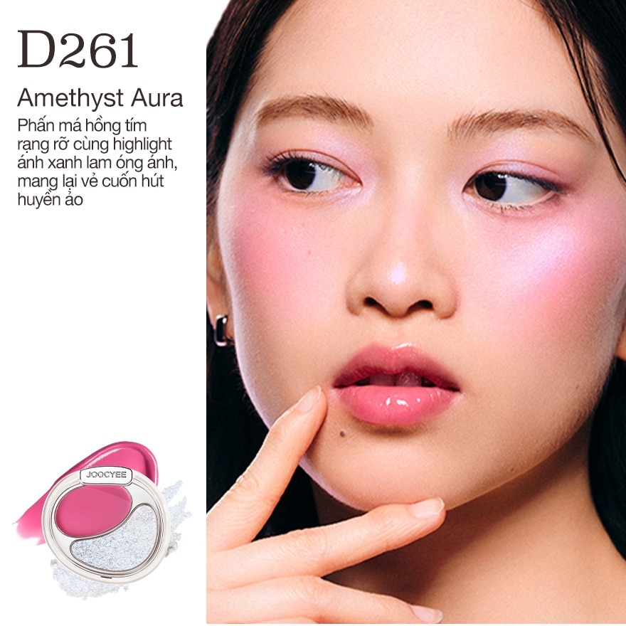 Kem Má Hồng & Bắt Sáng Joocyee Cream Blush And Highlighting Duo 7g .#D261 Amethyst Aura