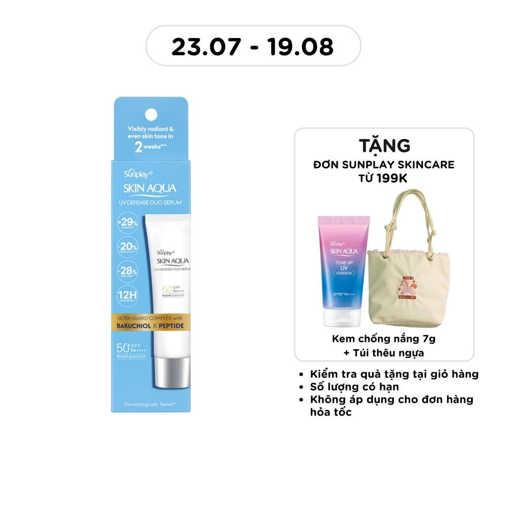Tinh Chất Chống Nắng Sunplay Skin Aqua UV Defense Duo Serum 30g