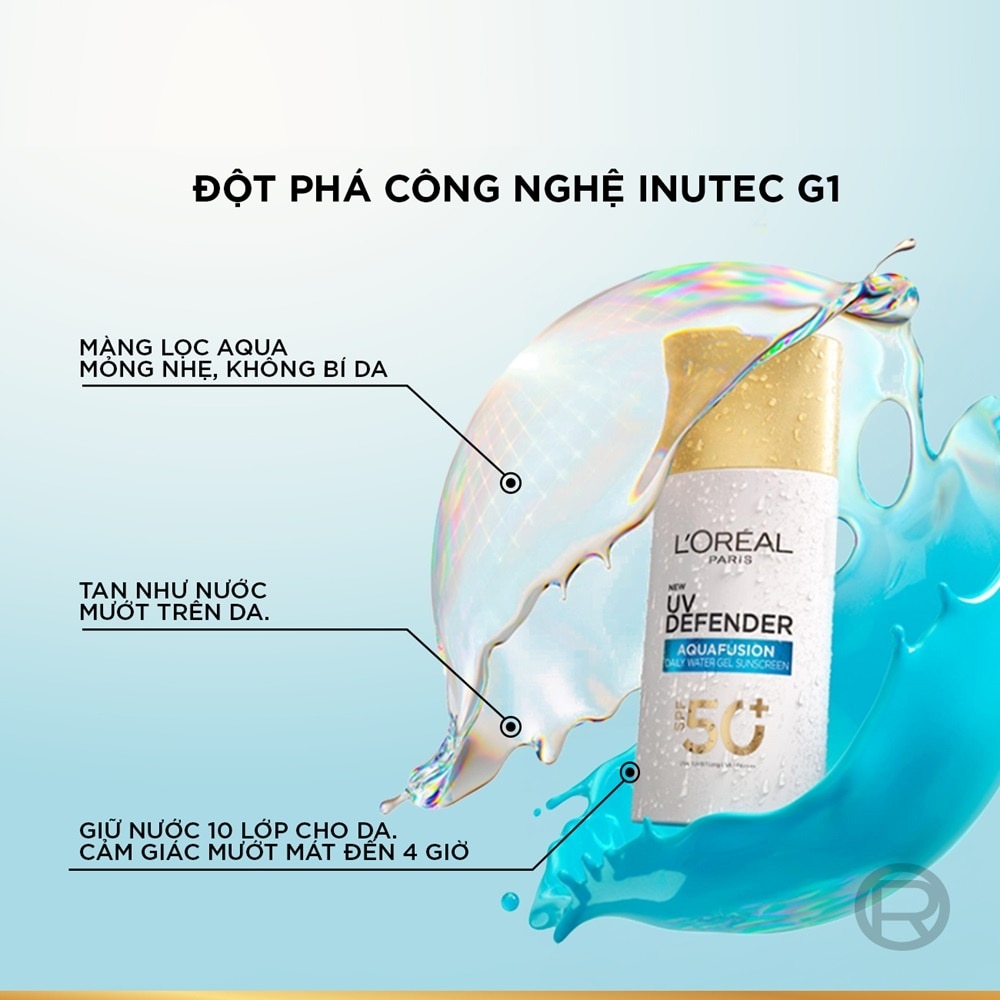 Kem Chống Nắng L’oréal UV Defender Aquafusion Daily Water Gel Sunscreen SPF50+ PA++++ 50ml