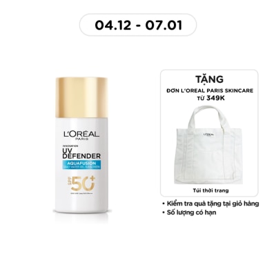 L'OREAL PARIS Kem Chống Nắng L’oréal UV Defender Aquafusion Daily Water Gel Sunscreen SPF50+ PA++++ 50ml