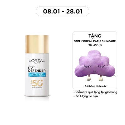 L'OREAL PARIS Kem Chống Nắng L’oréal UV Defender Aquafusion Daily Water Gel Sunscreen SPF50+ PA++++ 50ml