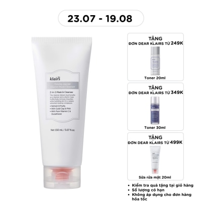 DEAR KLAIRS - Sữa Rửa Mặt Dear, Klairs Freshly Juiced Vitamin Mask Cleanser 150ml image
