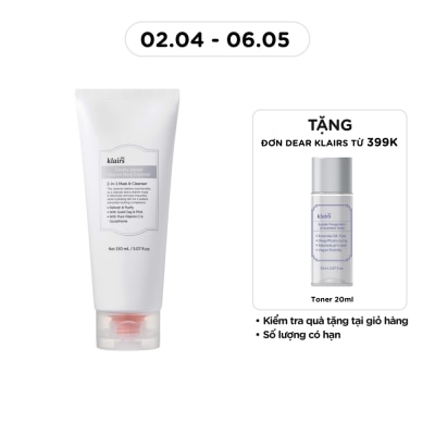 DEAR KLAIRS - Sữa Rửa Mặt Dear, Klairs Freshly Juiced Vitamin Mask Cleanser 150ml