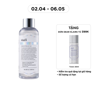 DEAR KLAIRS - Nước Hoa Hồng Dear, Klairs Freshly Juiced Vitamin Essence Toner 180ml