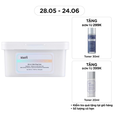 DEAR KLAIRS - Mặt Nạ Dưỡng Da Dear, Klairs Freshly Juiced Vitamin Skin Prep Pads 290ml/60pcs