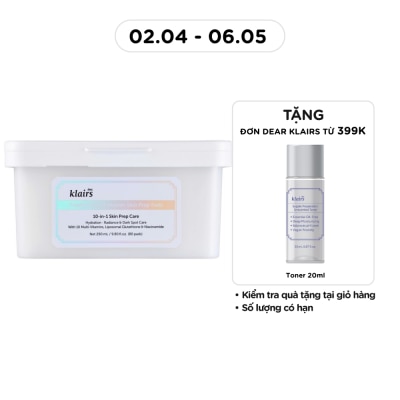 DEAR KLAIRS - Mặt Nạ Dưỡng Da Dear, Klairs Freshly Juiced Vitamin Skin Prep Pads 290ml/60pcs