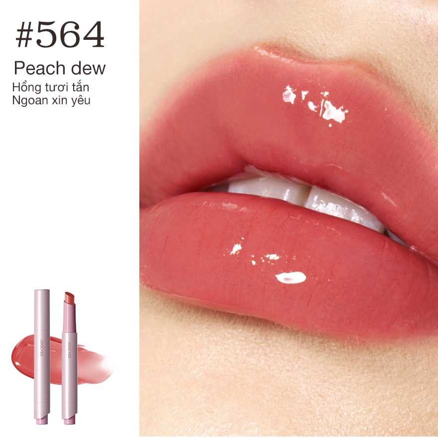 Son Bóng Joocyee Lasting Glossy Rouge 3g .#564 Peach Dew