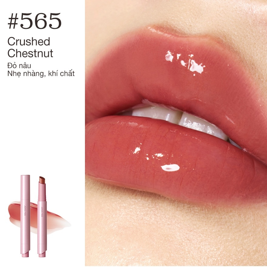 Son Bóng Joocyee Lasting Glossy Rouge 3g .#565 Crushed Chestnut