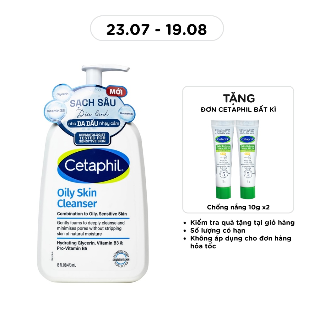 Sữa Rửa Mặt Cetaphil Oily Skin Cleanser 473ml